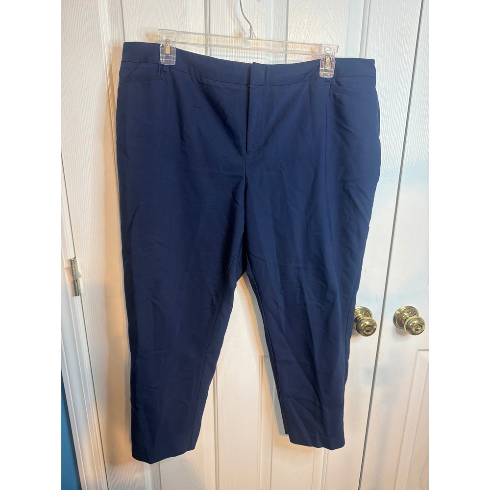Roz & Ali Signature Fit Navy Blue Dress Pants‎ Womens Plus Size 20 Trousers